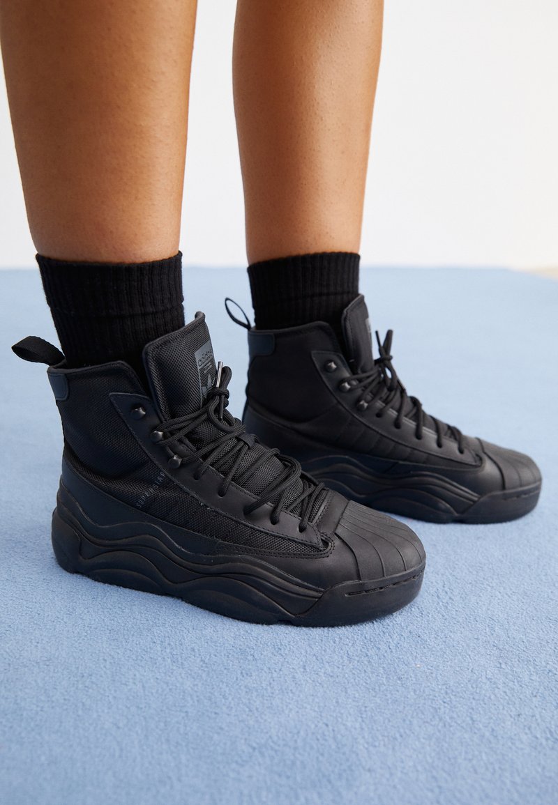 adidas Originals SUPERSTAR MILLENCON - High-top trainers - core black grey six/black - Zalando adidas Originals SUPERSTAR MILLENCON - High-top trainers - core black grey six/black - Zalando