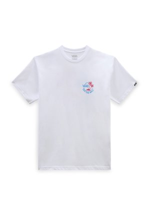 CLASSIC MINI DUAL PALM II - T-shirt print - white malibu blue