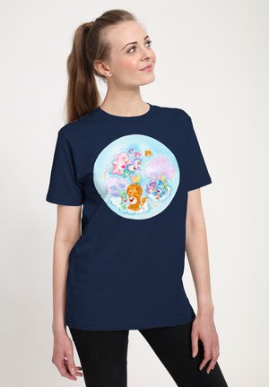 CARE BEARS BRAVE HEART LION TREES - Camiseta estampada - navy blue