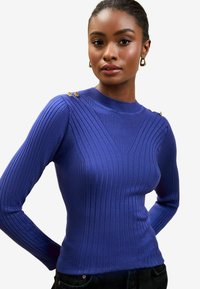 BUTTON DETAILING TURTLE NECK  - Džemper - blue