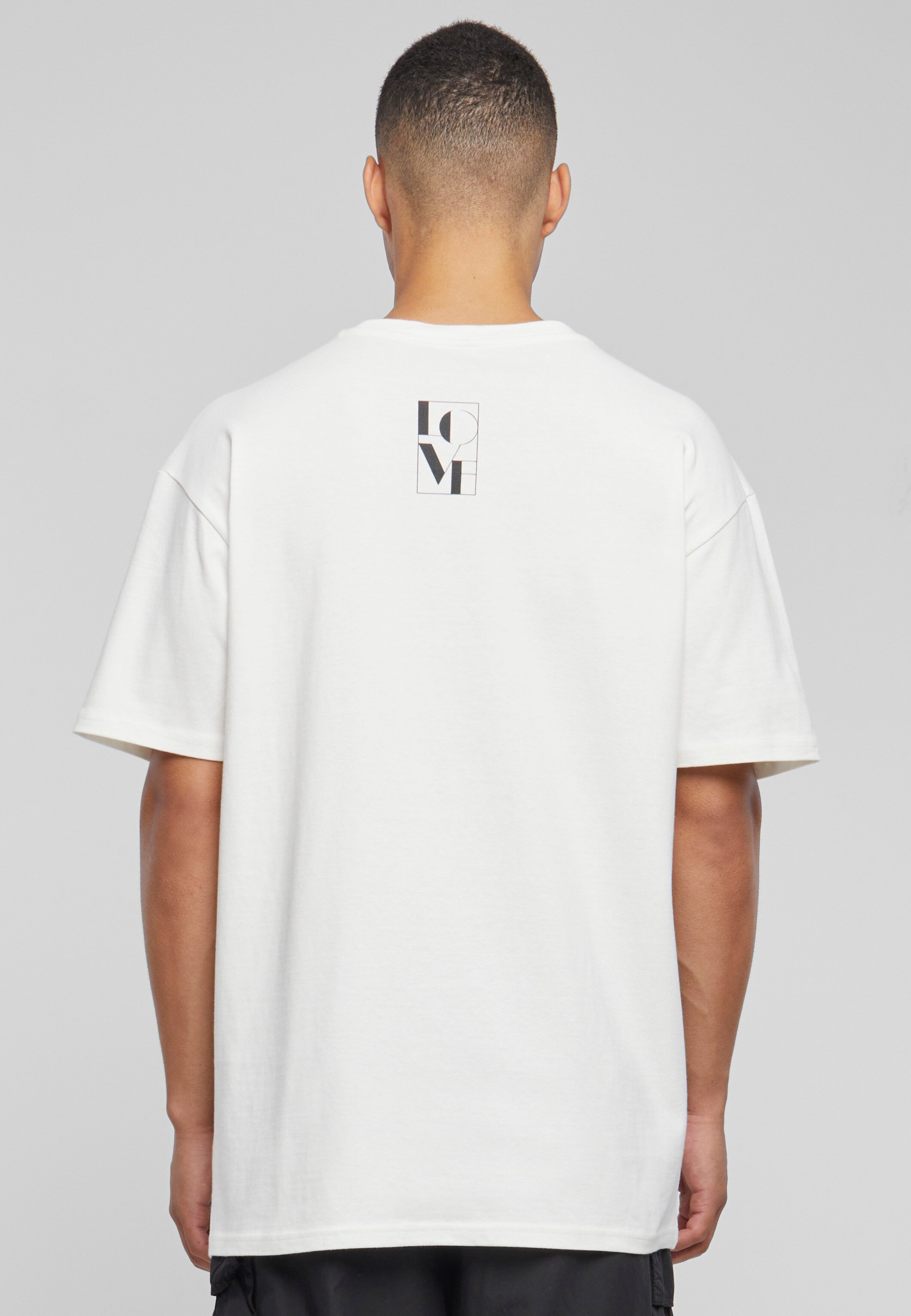 ★MIM the wardrobe★ DEAR WORLD LOVE Crop T-Shirt White MW25 Edwin FOREVER LOVER UNISEX - Print T-shirt - whisper white