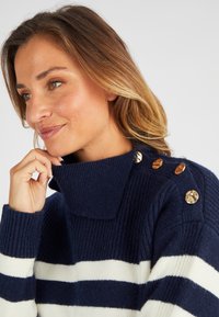 Damart ÉPAULE BOUTONNÉE - Maglione - navy striped