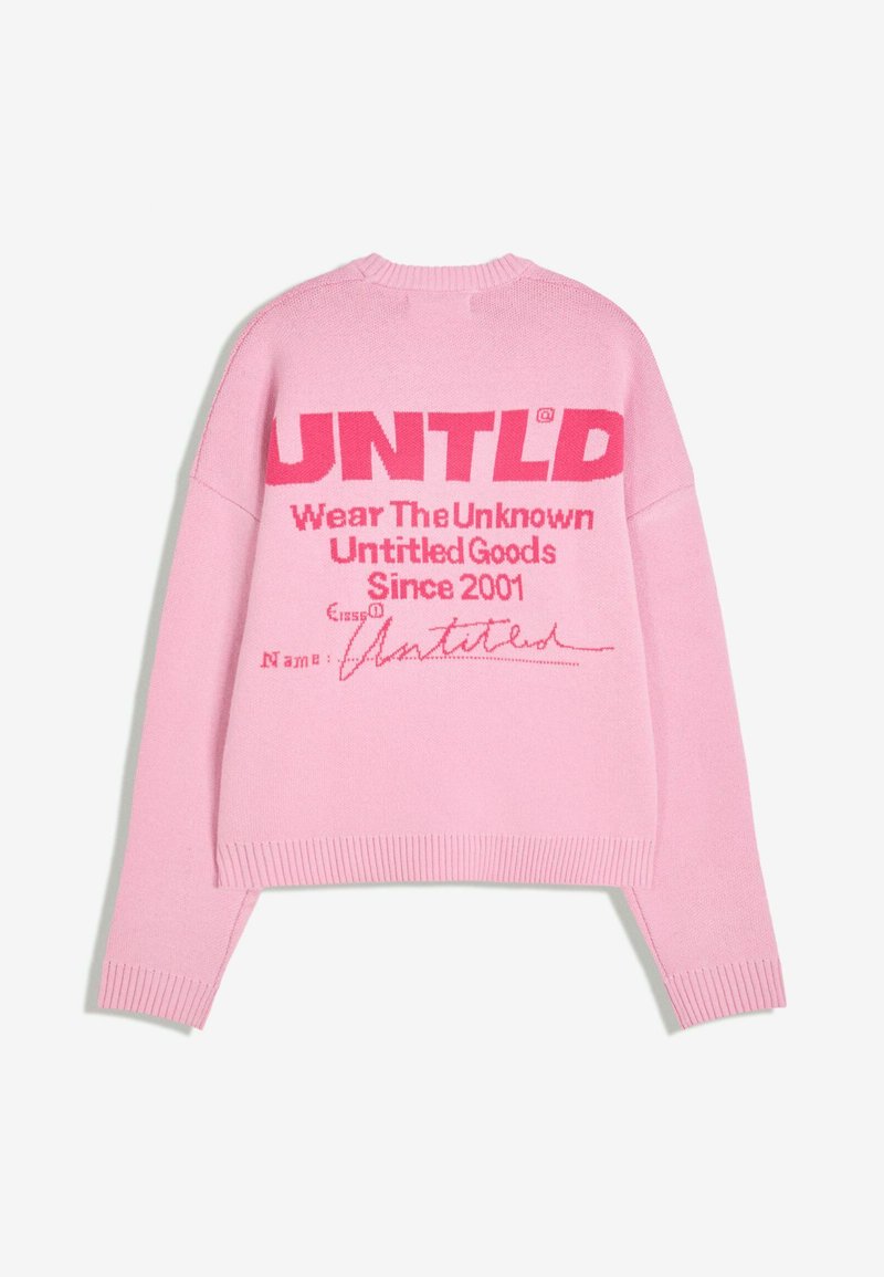 Bershka JACQUARD PRINT Jumper light pink