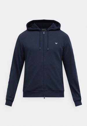 BASIC LOUNGEWEAR HOODED FULL ZIP SWEATSHIRT - Maglia del pigiama - blue