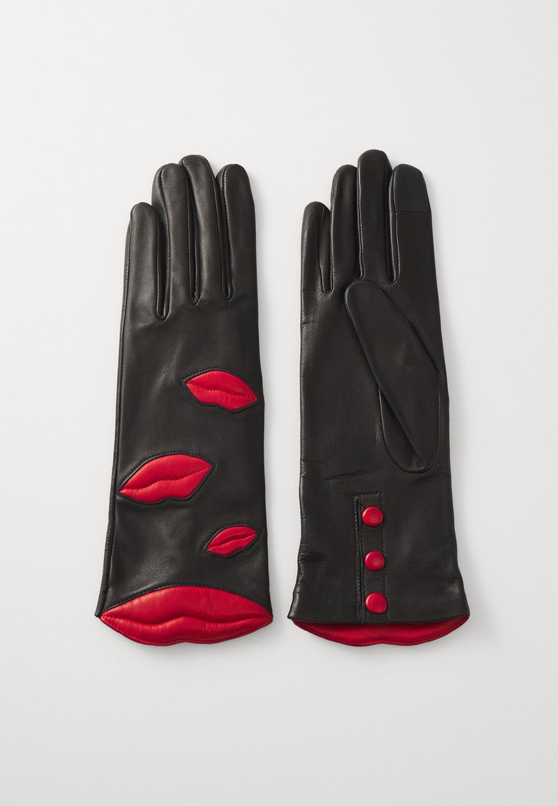 AGNELLE ELSA - Gants - noir/rouge/noir