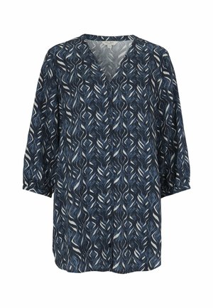 Cellbes of Sweden, PATTERNED TUNIC WITH BUTTONS - Bluse - blue patterned