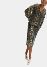 Jupe crayon en lin mélangé - Noir - FEMME | H&M FR