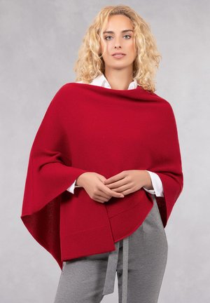 Giesswein MERINO LAMBSWOOL PONCHO - Poncho - flammenrot