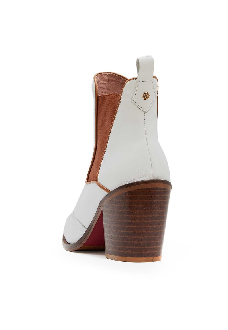 Damen Ankle Boots | CUPLÉ Cowboy-/Bikerstiefelette white/weiß - ZD67913 Damen Ankle Boots | CUPLÉ Cowboy-/Bikerstiefelette white/weiß - ZD67913