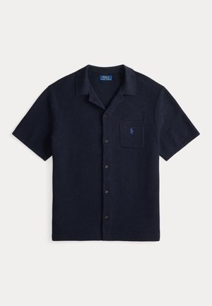Polo Ralph Lauren, MESH-KNIT COTTON SHORT-SLEEVE CARDIGAN - Košeľa - navy