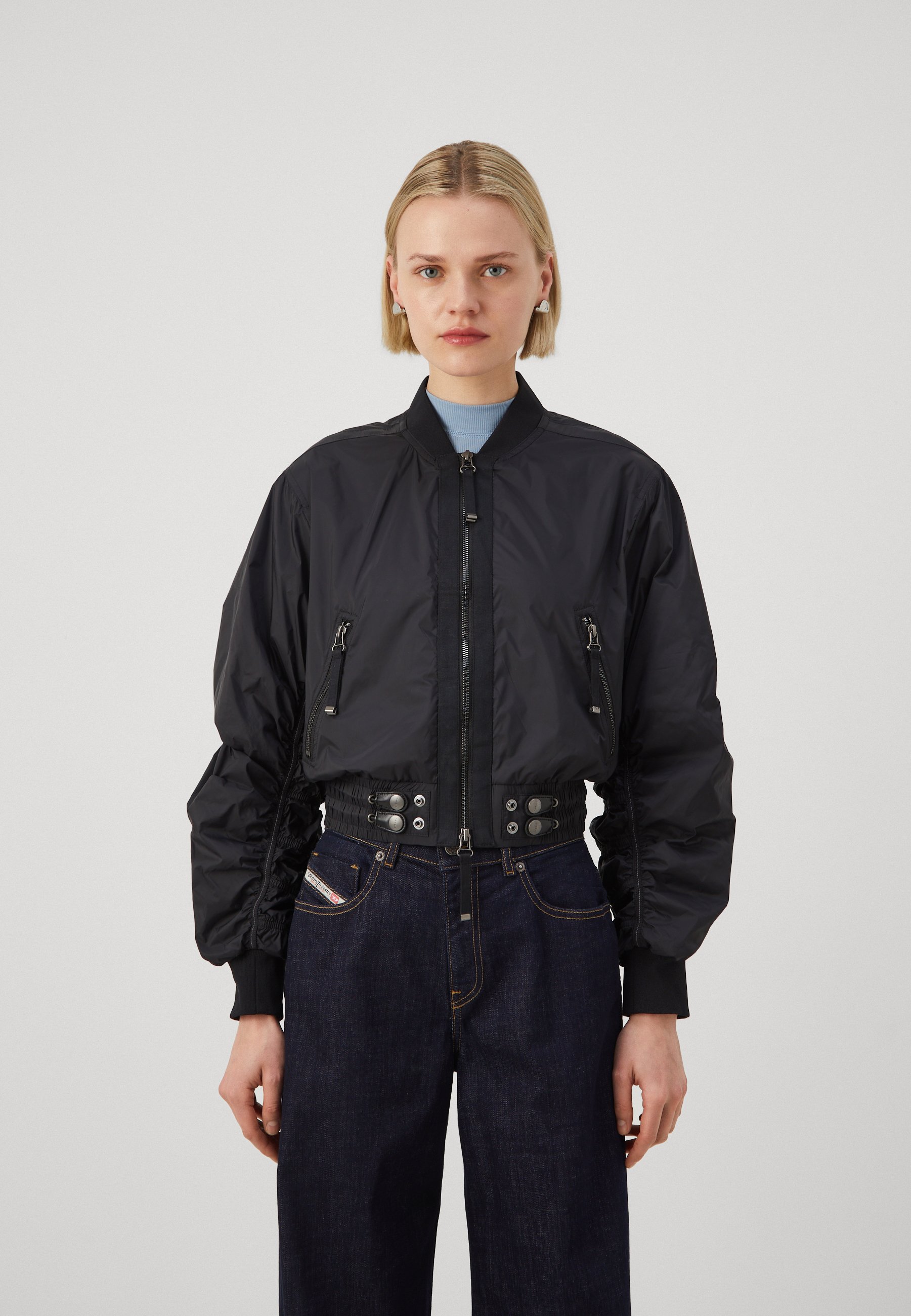 DIESEL 黒 ジャケット　G-Noak G-NOAK Woman: Bomber jacket in light nylon | Diesel