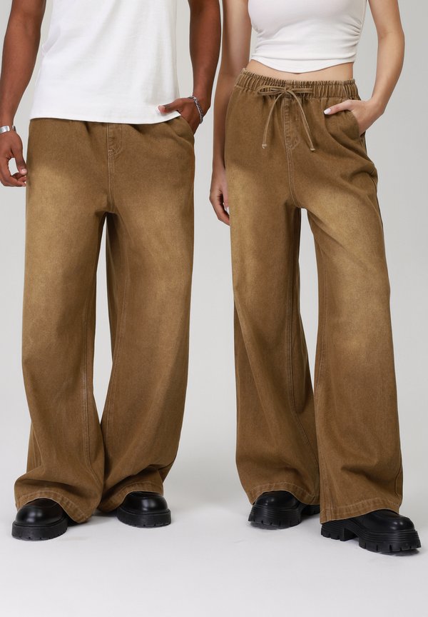 UNISEX - Relaxed fit jeans - dark khaki