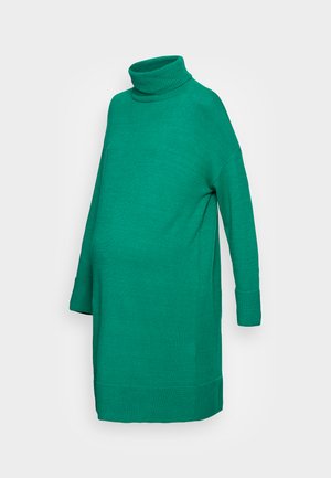 Even&Odd Maternity ROLLKRAGEN BASIC MINI STRICKKLEID - Neulemekko - green