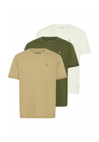 BHVIGTI 3 PACK - Camiseta básica - whitecornstalkolive night