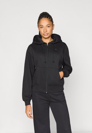 ICONS TONAL LOOSE FIT FULL ZIP HOODIE - Cipzáras pulóver - black
