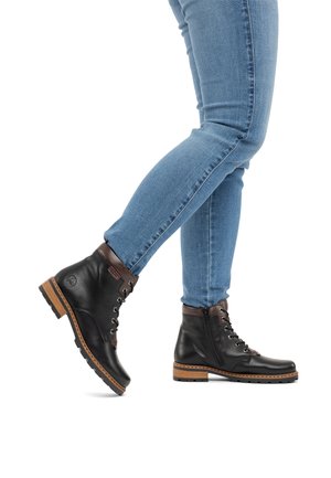 Rieker, RIEKER SCHNÜRSTIEFEL Z9340 - Boots à talons - black