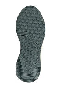 Ciemnoszary kauczukowy spód buta z teksturowanym, heksagonalnym wzorem, zawierający rowki oraz logo "GANT". Rozmiar 37 oznaczony z boku.