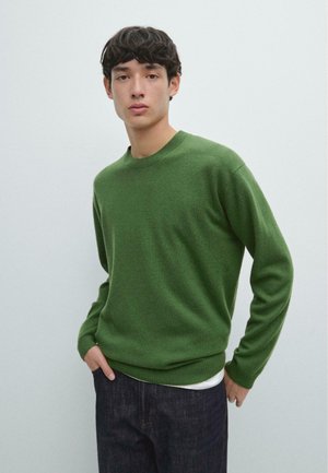 CREW NECK  - Maglione - mottled dark green