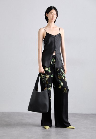 Tory Burch ROMY HOBO - Shopping bag - black
