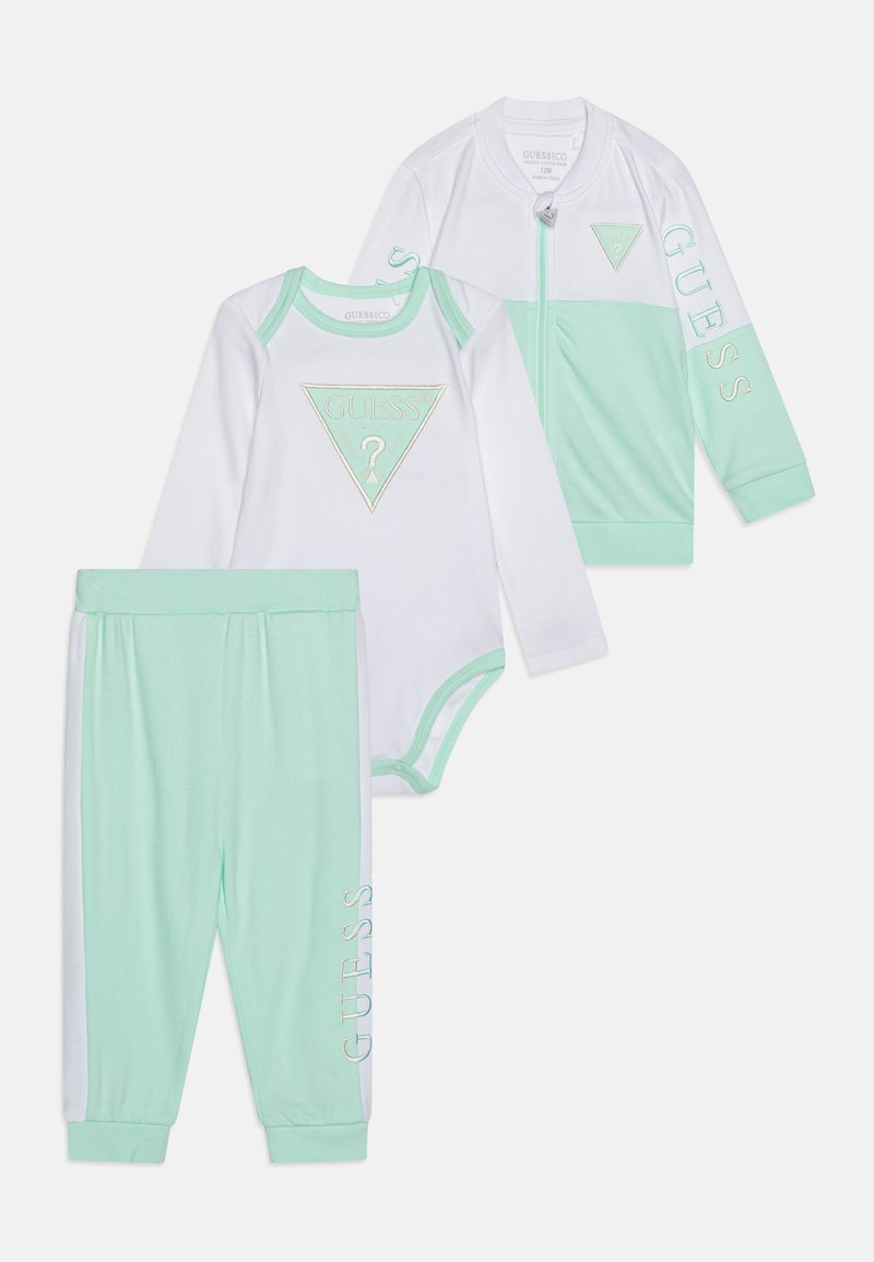 Guess BABY BODY PANTS UNISEX SET - Gornji dio trenirke - aqua breeze