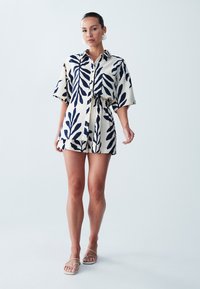 ST MRLO KADY - Blúzka so zapínaním na gombíky - navy blue leaf