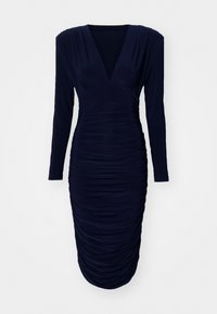 SHIRRED WAIST DRESS TO KNEE  - Occasion wear - true navy