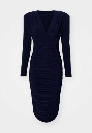 Norma Kamali SHIRRED WAIST DRESS TO KNEE  - Robe de cocktail - true navy
