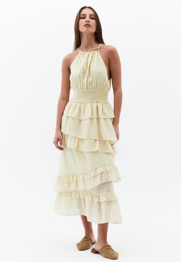 MIT VOLANT DETAILS - Freizeitkleid - anise flower