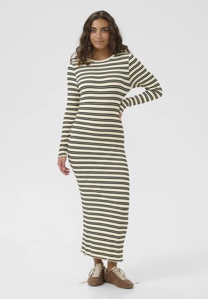 Svetríkové šaty - ice black stripe