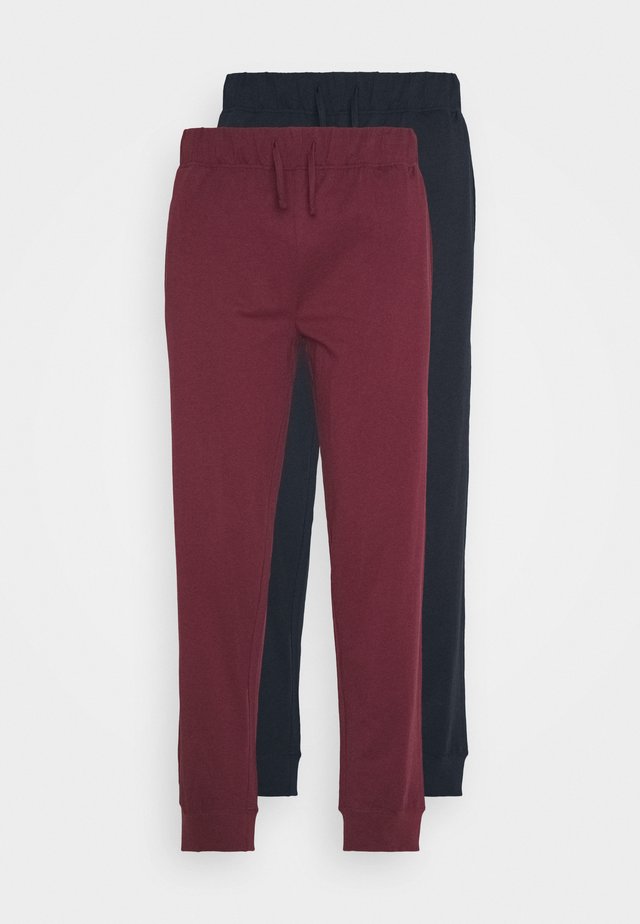 2 PACK - Pyjama bottoms - dark blue/bordeaux
