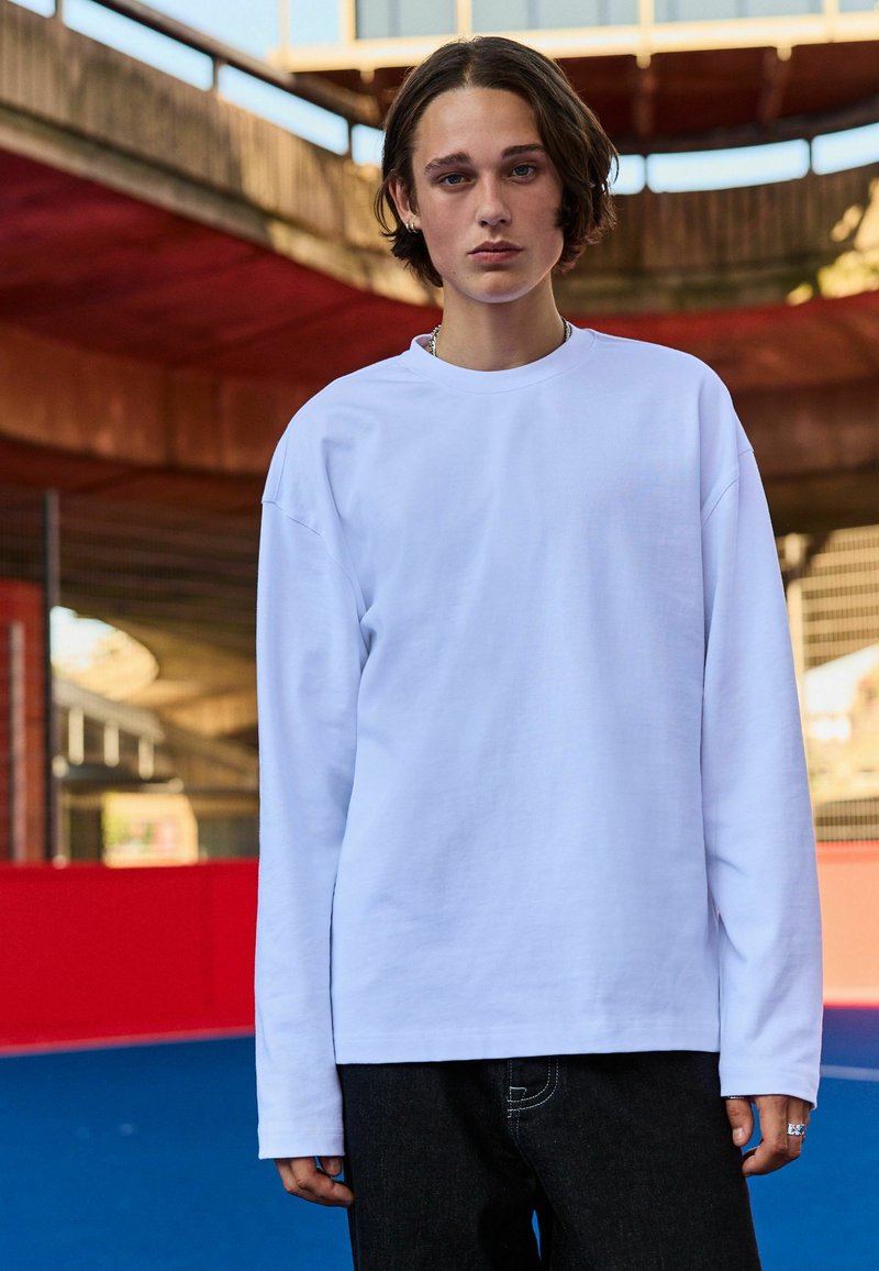 Next EDIT RELAXED FIT HEAVYWEIGHT - Bluză cu mânecă lungă - white
