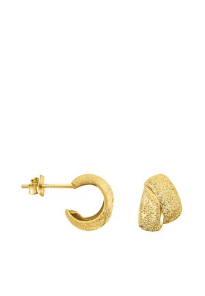 DOUBLE STRUCTURED - Øreringe - gold-coloured