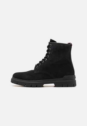 Lace-up ankle boots - black
