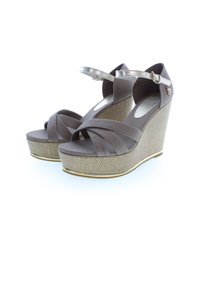 U.S. Polo Assn. Sandály na vysokém podpatku - taupe/gold