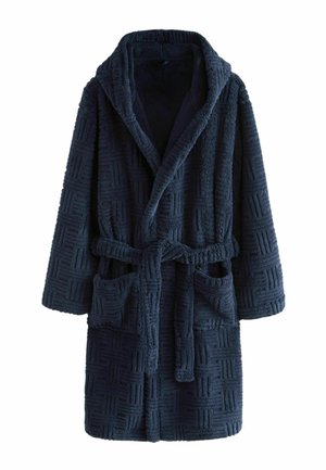 REGULAR FIT - PATTERNED CUT BORG - Badjas - navy blue