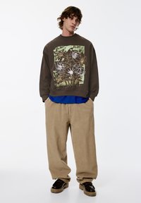 PULL&BEAR Mikina - brown