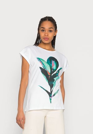 VISBY STINA PLANT - T-shirts print - white