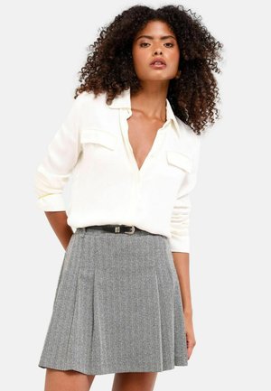 REGULAR FIT - BELTED - Minigonna - grey check