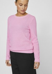 VILA VIDALO O-NECK - Stickad tröja - bonbon