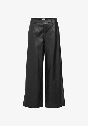 Object OBJMELBA LISA WIDE COATED NOOS - Pantalon classique - black
