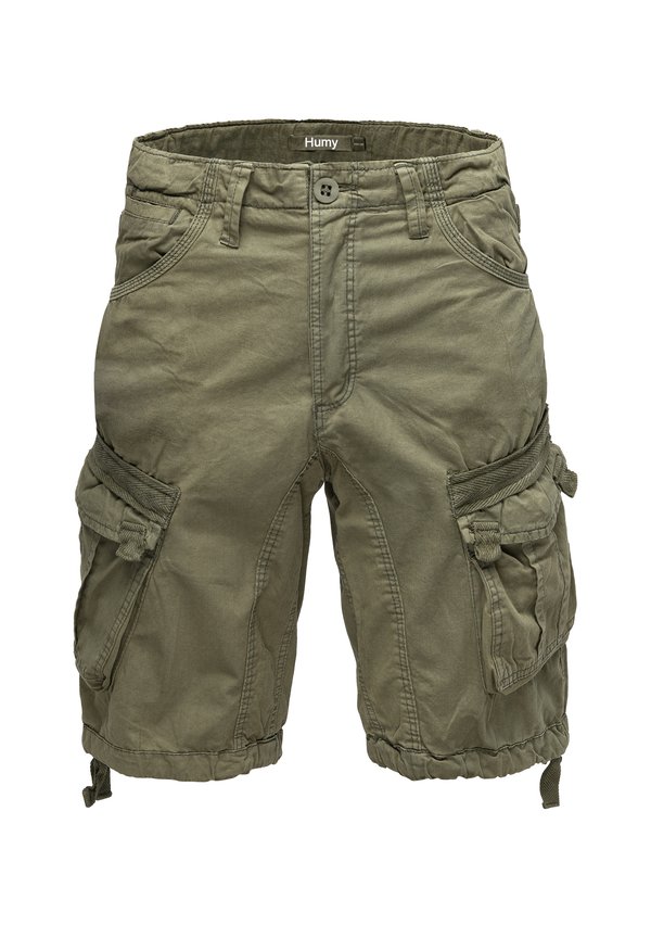 BERMUDA MIT TASCHEN DESIGN - Shorts - olive