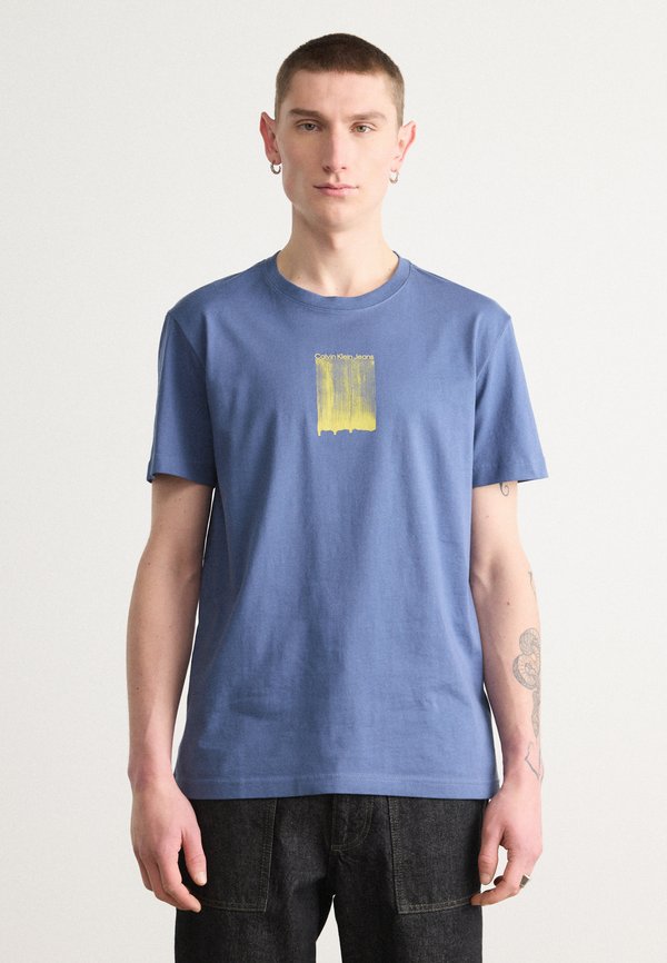 BRUSH STROKE GRAPHIC TEE - Print T-shirt - vintage indigo
