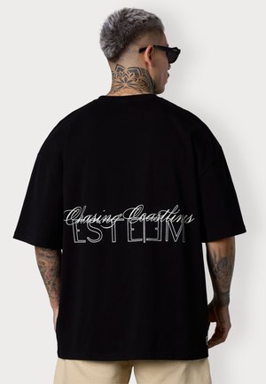 CHASING COASTLINES OVERSIZED - Print T-shirt - black