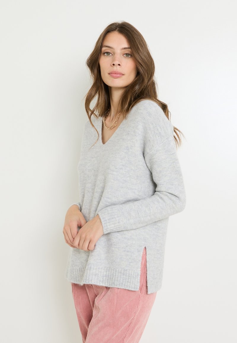 Grain de Malice COL V - Jersey de punto - gris chine