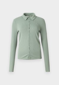 Powdered Rib Button-Through Top - Vesta na kopčanje - light green