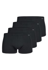 Svarta boxertrosor i mjuk tyg, med en snug passform, elastiska midjeband och släta sömmar. Paketet innehåller fyra par.