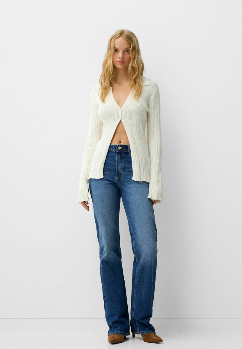 Bershka Straight leg jeans donkerblauw Bershka Straight leg jeans donkerblauw