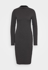 ONLHELLE MOCK NECK KNEE DRESS - Robe en jersey - dark grey