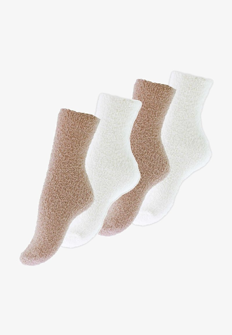Yenita KUSCHEL 4 PAAR - Calze - beige weiss