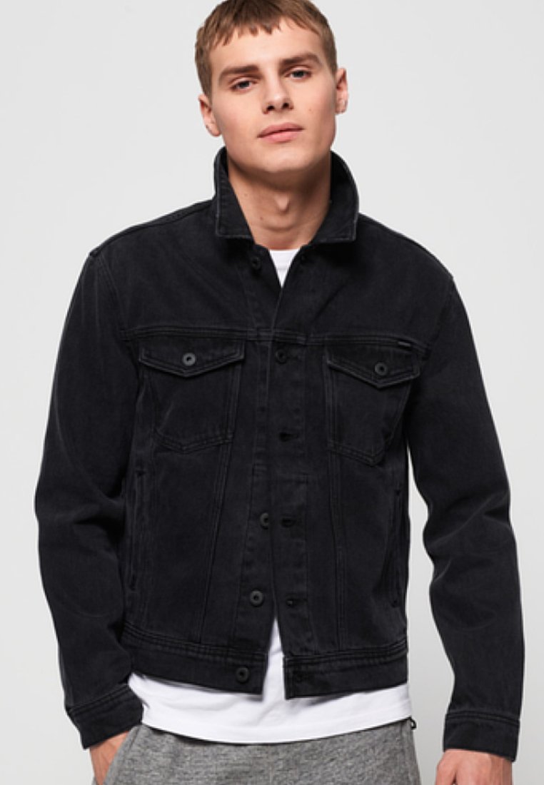 Superdry Chaqueta vaquera - elmfield black/negro - Zalando.es